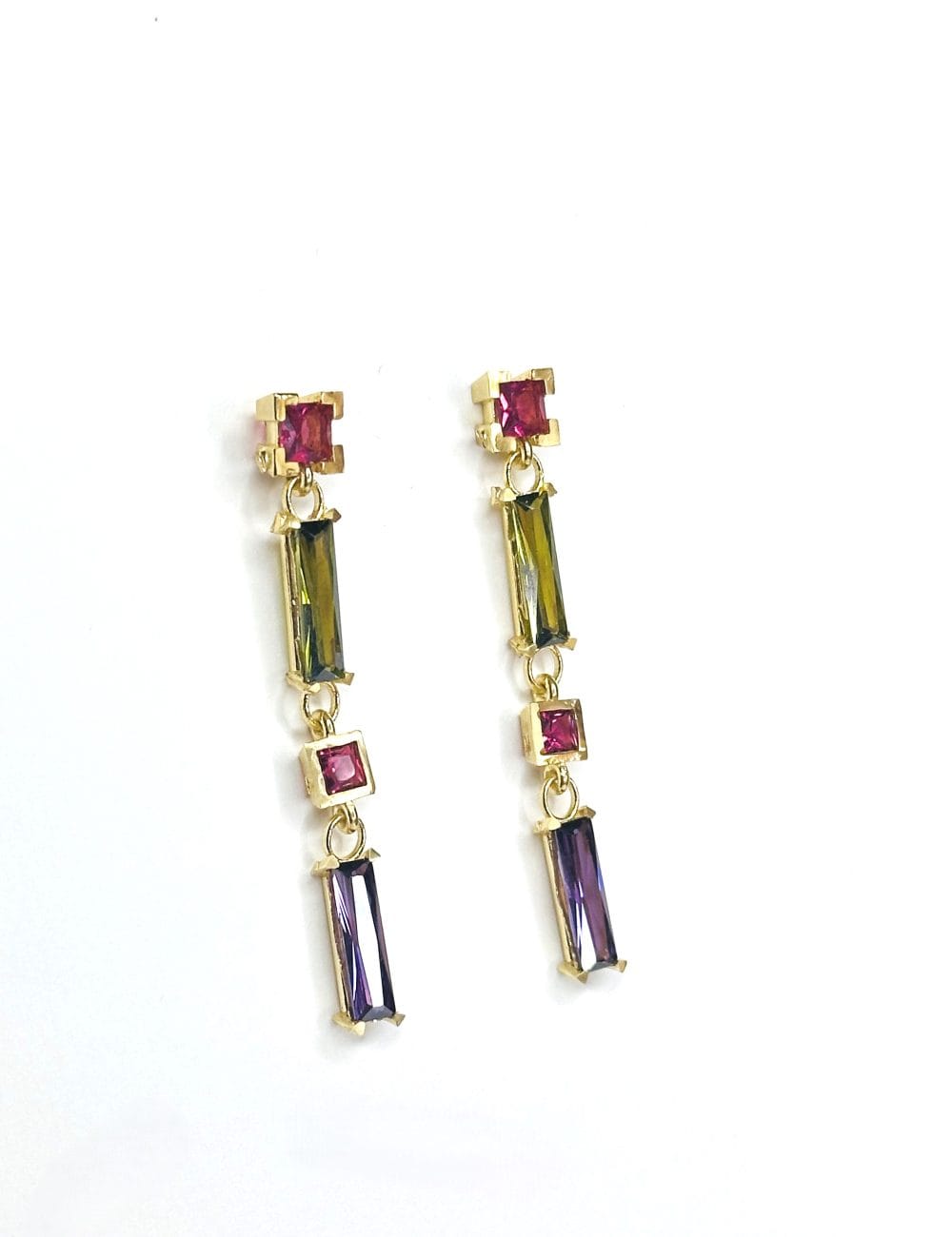 Baguette Dangle Drop Küpe